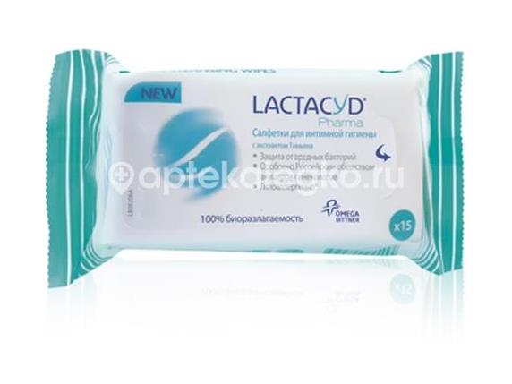 Лактацид салфетки для интимной  гигиены №15 тимьян (фемина) [lactacyd] - 1