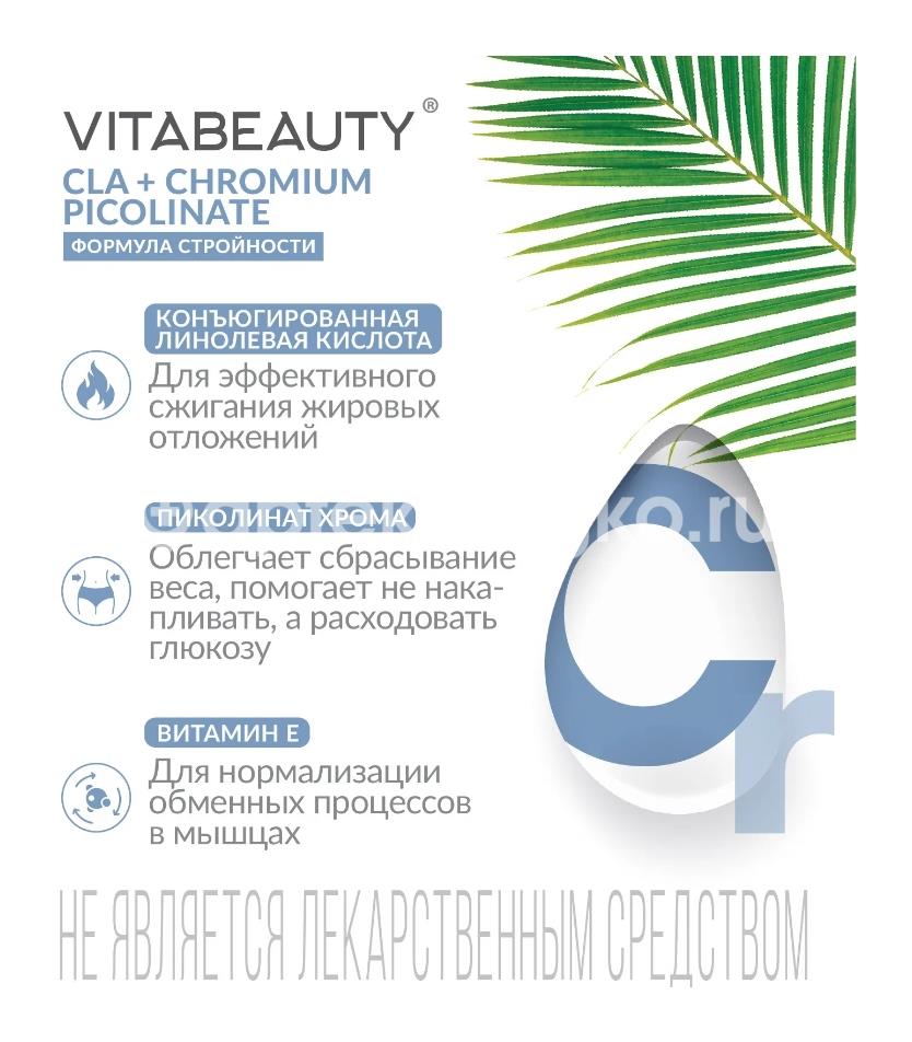 Витабьюти конъюгированная линолевая кислота + пиколинат хрома 10мл №30 стик [vitabeauty] - 3