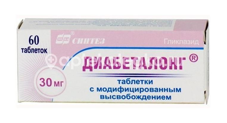 ДИАБЕТАЛОНГ 30МГ. №60 ТАБ.ПРОЛОНГ. /СИНТЕЗ/ купить недорого в Красноярске -  null инструкция по применению, отзывы