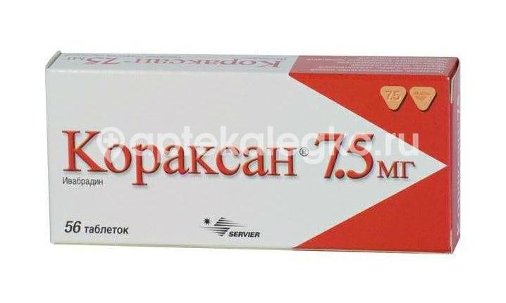 Кораксан 7,5мг. 56шт. таблетки покрытые пленочной оболочкой - 1