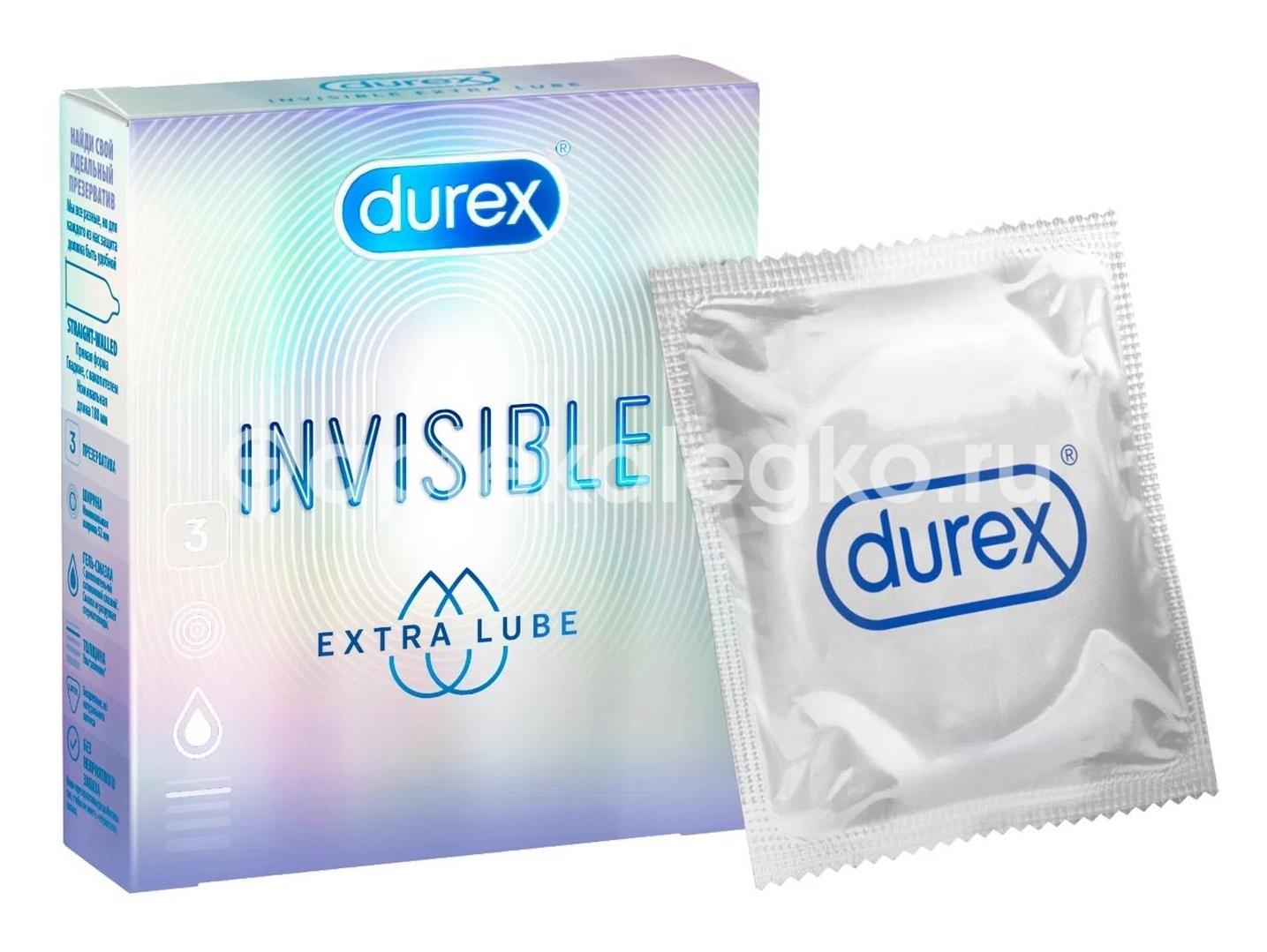 Дюрекс презерватив invisible extra lube №3 [durex] - 5