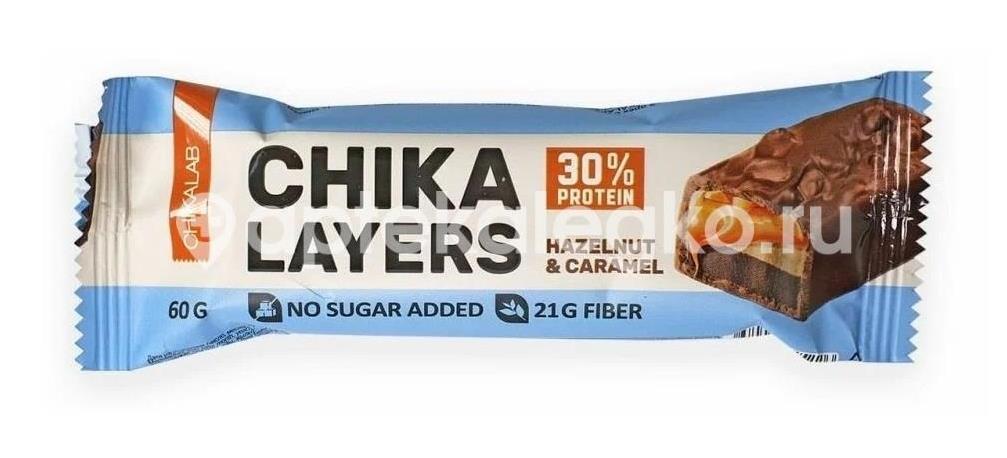 Chika layers батончик хруст. печенье + шоколад 60г - 2