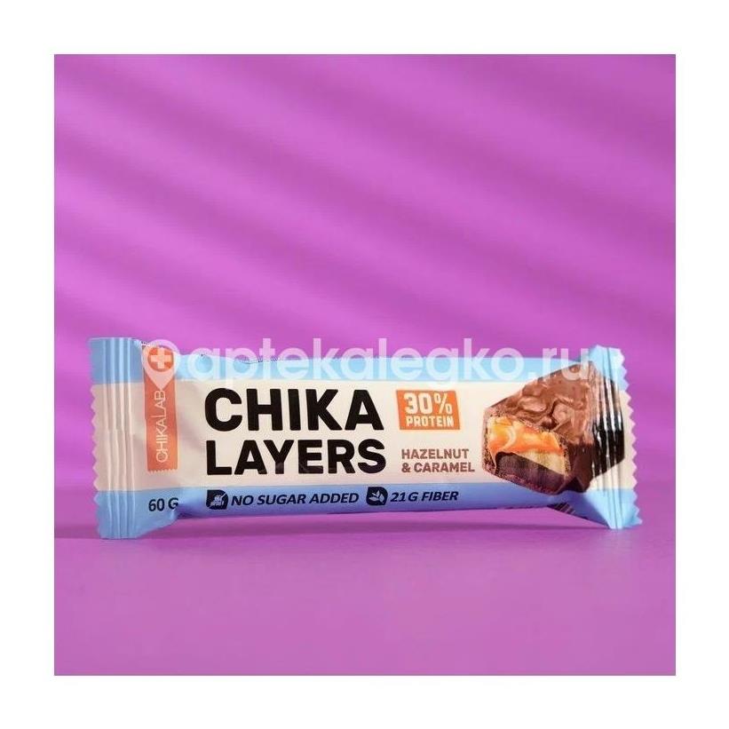 Chika layers батончик хруст. печенье + шоколад 60г - 3