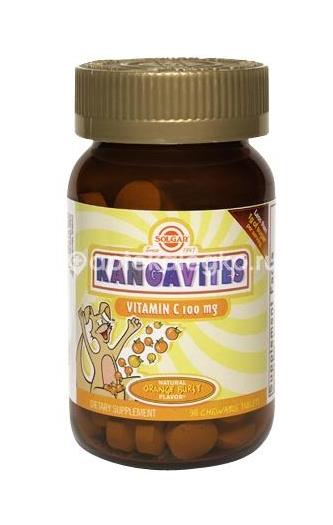 Солгар кангавитес витамин с апельсин 100мг. №90 таб. - 1