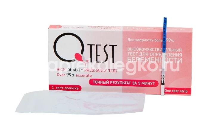 Qtest тест для определения беременности полоска 1шт. - 2
