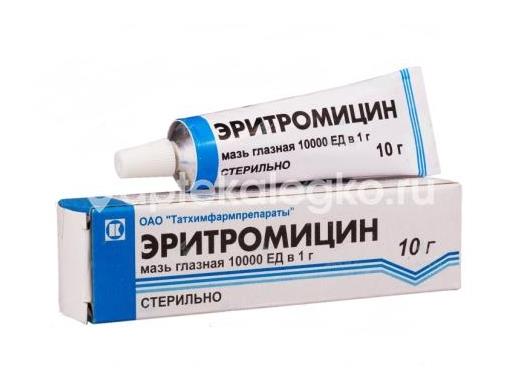 Эритромициновая 10000ед/г. 10г. гл. мазь /татхимфармпрепараты/ - 2