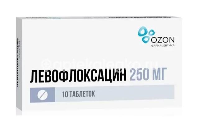 Левофлоксацин 250мг. 10шт. таблетки покрытые пленочной оболочкой - 1