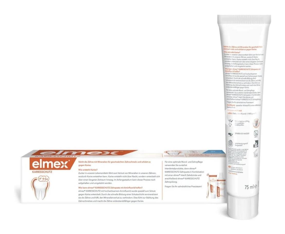 Elmex зубная паста защита от кариеса 75мл. [элмекс] - 7
