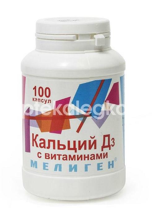 Кальций д3 с витаминами кап. №100 мелиген - 1