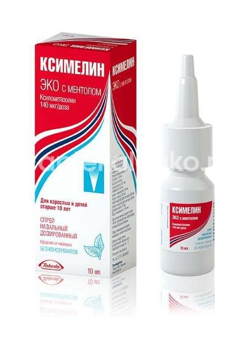 Ксимелин эко 0,1% спрей назальный 10мл. ментол - 1
