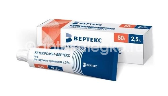 Кетопрофен верте 2,5% 50г. гель для наружного применения - 1