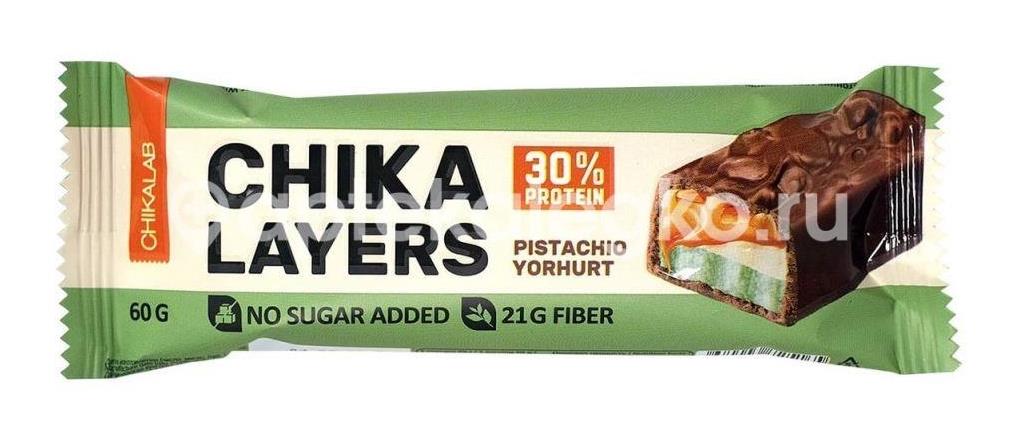 Chika layers батончик фисташковый йогурт 60г - 1
