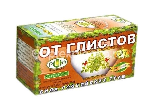 Сила российских трав от глистов 28шт. фиточай 1,5г. со стевией пакет - 1
