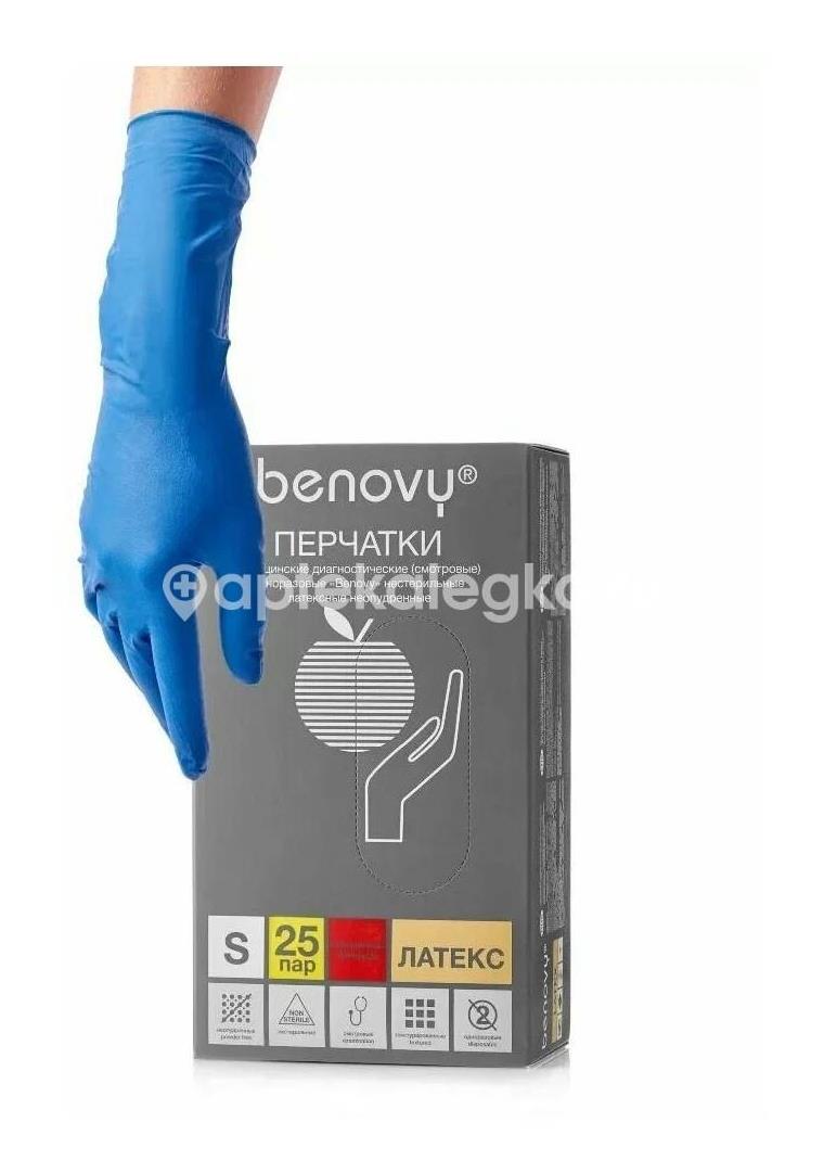 Изображение Бенови перчатки смотр. лат. повыш.прочности р.l №50 (25 пар) [benovy]