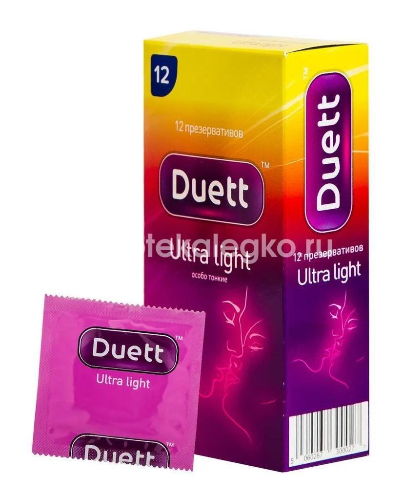 Duett ultra light презервативы особо тонкие 12 шт. - 1