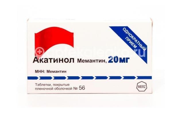 Акатинол мемантин 20мг. 56шт. таблетки покрытые пленочной оболочкой - 2