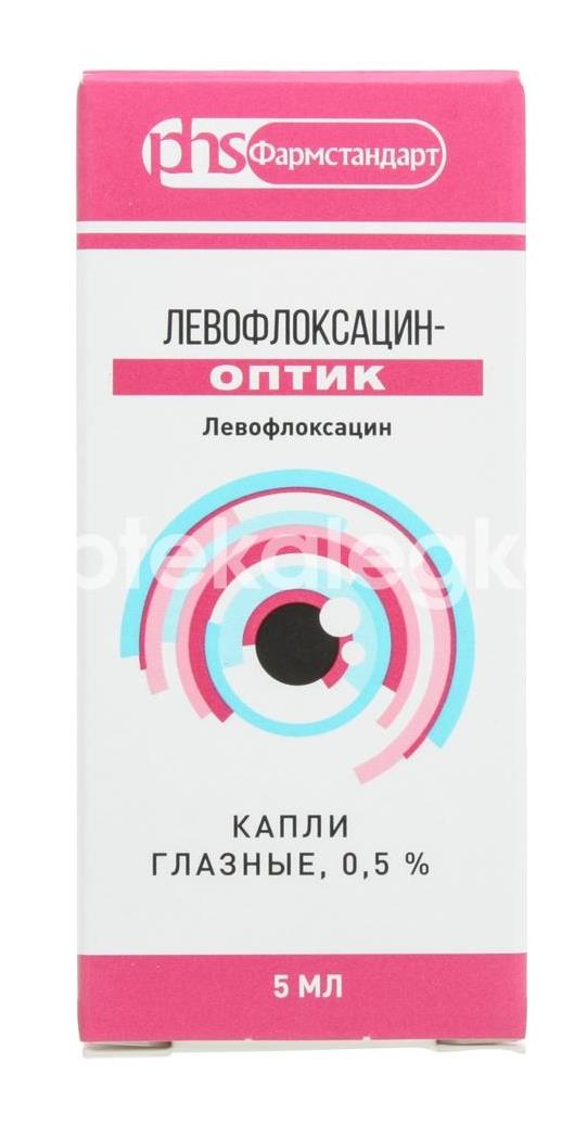 Левофлоксацин-оптик 0,5% 5мл. №1 глазные капли  фл. /лекко/ - 5