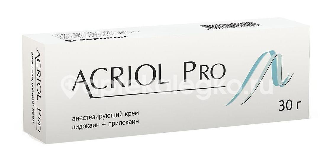 Акриол про 2,5% + 2,5% 1шт. крем для местного и наружного применения 30г. туба - 5